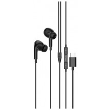 Наушники внутриканальные HOCO M1, Pro Original, микрофон, кабель Type-C, цвет: чёрный
